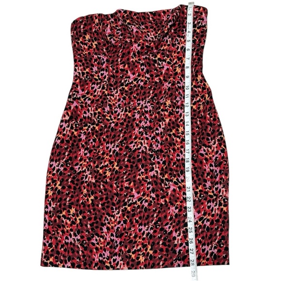 Black Halo Strapless Animal Print Mini Cocktail Dress Size 6 - Picture 6 of 8